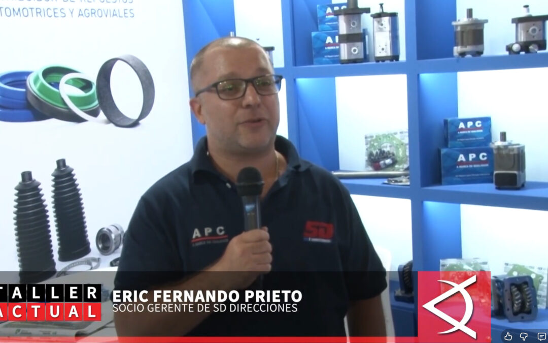 Stand de SD Direcciones en Expoagro 2026 con soluciones hidráulicas para maquinaria agrícola y vial